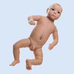 Säuglingspflegebaby, männlich, mit Nabelschnur
